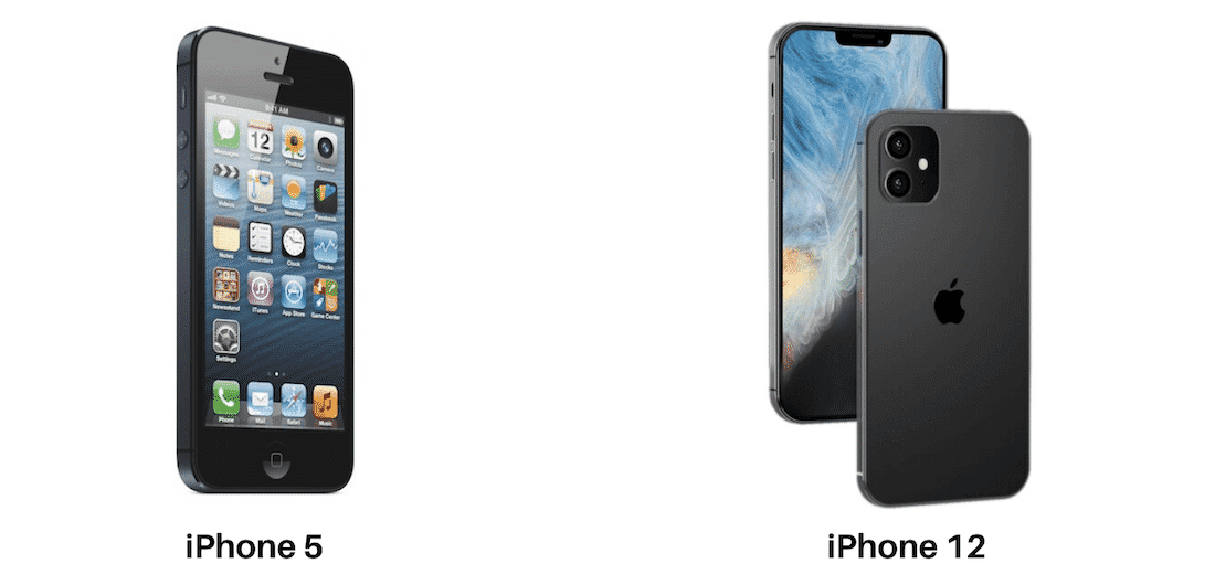 Iphone 5 vs iphone 12